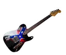 Lynyrd Skynyrd Autographed Signed Flag Graphics Guitar AFTAL UACC ACOA