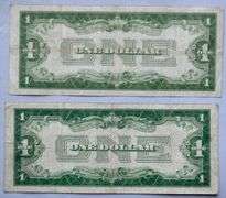 1928 A &1934 $1 Funnyback Silver Certificates