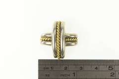 Sterling Silver 18K Tiffany & Co. Signature X Kiss Designer Pendant