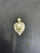 STUNNING 14KT LION HEAD DIAMOND PENDANT