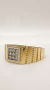 Men's 14kt Solid Yellow Gold & CZ Ring