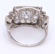Significant Platinum Princess Cut Diamond Cluster Ring