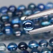 Glistening 5.37ct heated only Sapphire cabochon set