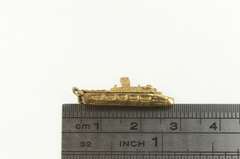 14K Yellow Gold 3D Cruise Liner Boat Ship Travel Charm/Pendant
