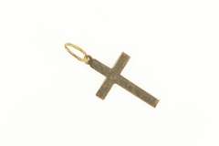 14K Yellow Gold Classic Cross Christian Faith Symbol Pendant