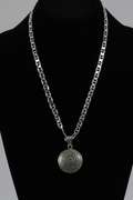 .925 Italian Sterling SIlver 6.5mm Anchor Mariner Chain 20.5 Inches w/1.25" Pendant