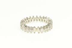 Platinum 1.76 Ctw Marquise Diamond Wedding Band Ring