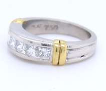 Incredible 18kt Six across Diamond Semi Eternity Band