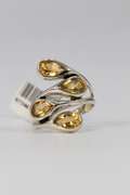 Sterling Silver Natural Citrine Gemstone Ring