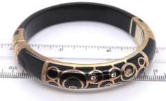 Gold Plated Silver CZ Resin Bangle