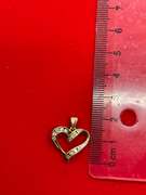 YELLOW GOLD AND DIAMOND HEART PENDANT
