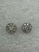 NEIL LANE 14K WHITE GOLD AND DIAMOND STUD EARRINGS