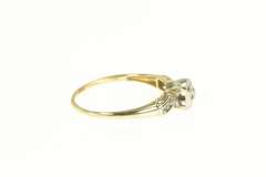 14K Yellow Gold 1940's Three Stone Diamond Vintage Promise Ring