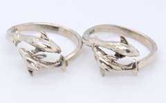 Group Lot of 4 Vintage 925 Sterling Silver Rings