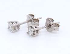 Elegant White Gold Diamond Stud Earrings