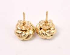 Stunning Knot Stud Earrings in 14K Yellow Gold