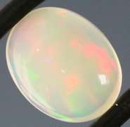 Block patterned 1.23ct frosty white Jelly Opal