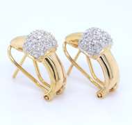 Dreamy Yellow Gold Pave Diamond Earrings