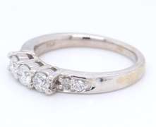 Divine White Gold Diamond Engagement Ring with Matching Band