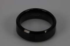8mm Rose Black Finish Tungsten Carbide Wedding Band Size 10