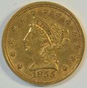 Impressive 1855 US $2.50 Liberty Gold Piece. Nice