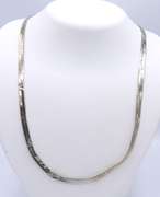 Vintage 925 Sterling Silver Herringbone Necklace