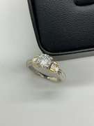 CERTIFIED LADIES 18K AND PLATINUM DIAMOND ENGAGEMENT RING