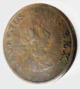 Rare 1808 Georgius III Rex 1/2 Penny