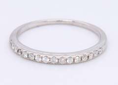 Dazzling White Gold Moissanite Engagement Ring Set