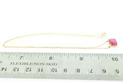 14kt Yellow Gold & Ruby Pendant Necklace