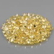 Fantastic 3.31ct diamond cut yellow Sapphire set