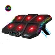 Gaming Laptop Cooler Six Fan Two USB Port Led RGB