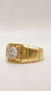 Men's 14kt Solid Yellow Gold & CZ Ring