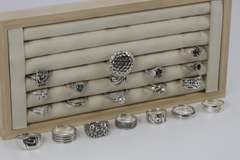 .925 Sterling Silver Curated Ring Assortment Various Sizes & Styles (20 Ring Lot)