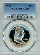 1963-S Franklin Half Dollar in PCGS PR67DCAM