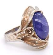 Vintage 925 Sterling Silver Lapis Ring