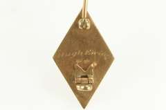 10K Yellow Gold Delta Kappa Epsilon Enamel Greek Lapel Pin/Brooch