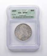 EF40 1823 Capped Bust Half Dollar O-103 ICG