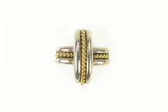 Sterling Silver 18K Tiffany & Co. Signature X Kiss Designer Pendant