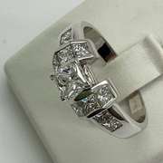 CERTIFIED LADIES 14K WHITE GOLD AND DIAMOND ENGAGEMENT RING