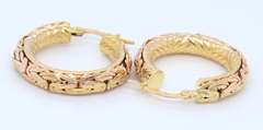 Beautiful Yellow Gold Byzantine Gold Hoop Earrings