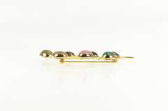 14K Yellow Gold Egyptian Carved Scarab Stone Branch Pin/Brooch