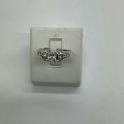 CERTIFIED LADIES 14K WHITE GOLD AND DIAMOND ENGAGEMENT RING