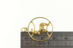 14K Yellow Gold Ram Aries Zodiac Star Sign Astrology Charm/Pendant