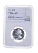 PF65 CAM 1951 Washington Quarter - Graded NGC
