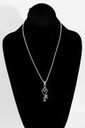 .925 Sterling Silver Pendant w/ Amethyst Gemstones
