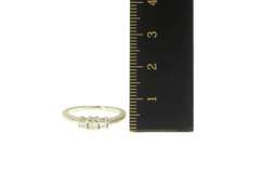 14K White Gold 0.20 Ctw Three Stone Princess Engagement Ring