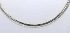 Vintage Italian 925 Sterling Silver Omega Necklace