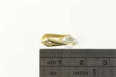 14K Yellow Gold Faceted Cushion Cubic Zirconia Geometric Pendant