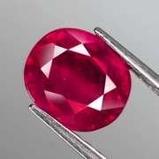 Vivid imperial red 3.04ct oval cut Ruby